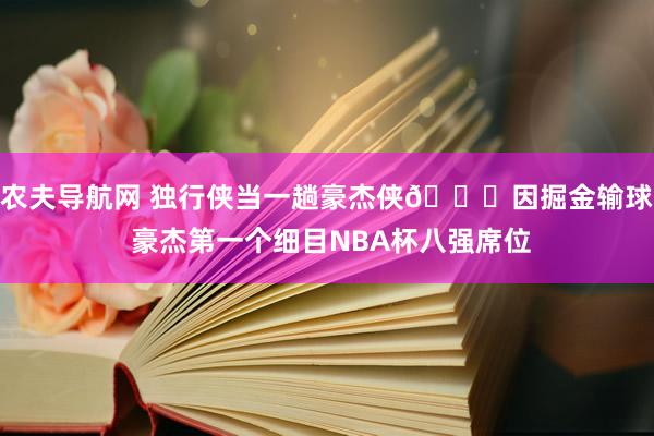 农夫导航网 独行侠当一趟豪杰侠🌊因掘金输球 豪杰第一个细目NBA杯八强席位